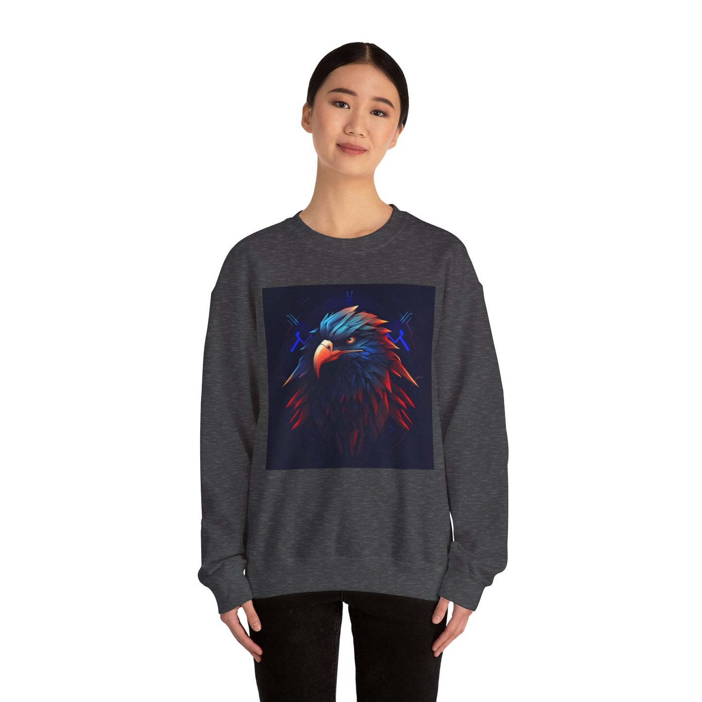 Bold Eagle Graphic Unisex Crewneck Sweatshirt - Perfect for Nature Lovers