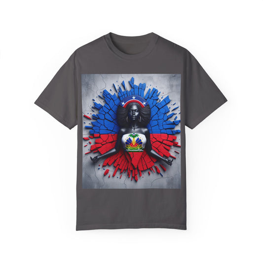 Haitian Pride Unisex Garment-Dyed T-Shirt