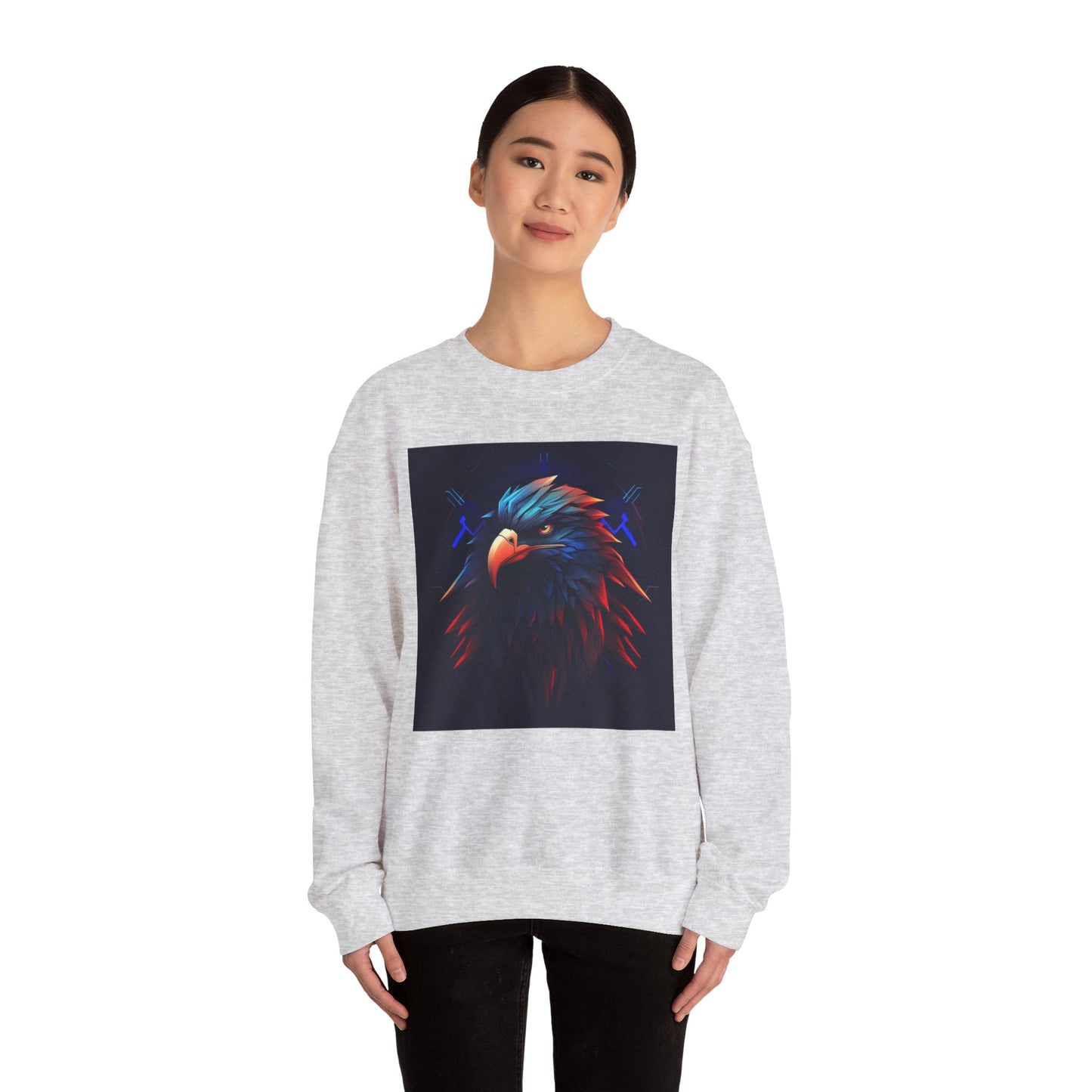 Bold Eagle Graphic Unisex Crewneck Sweatshirt - Perfect for Nature Lovers