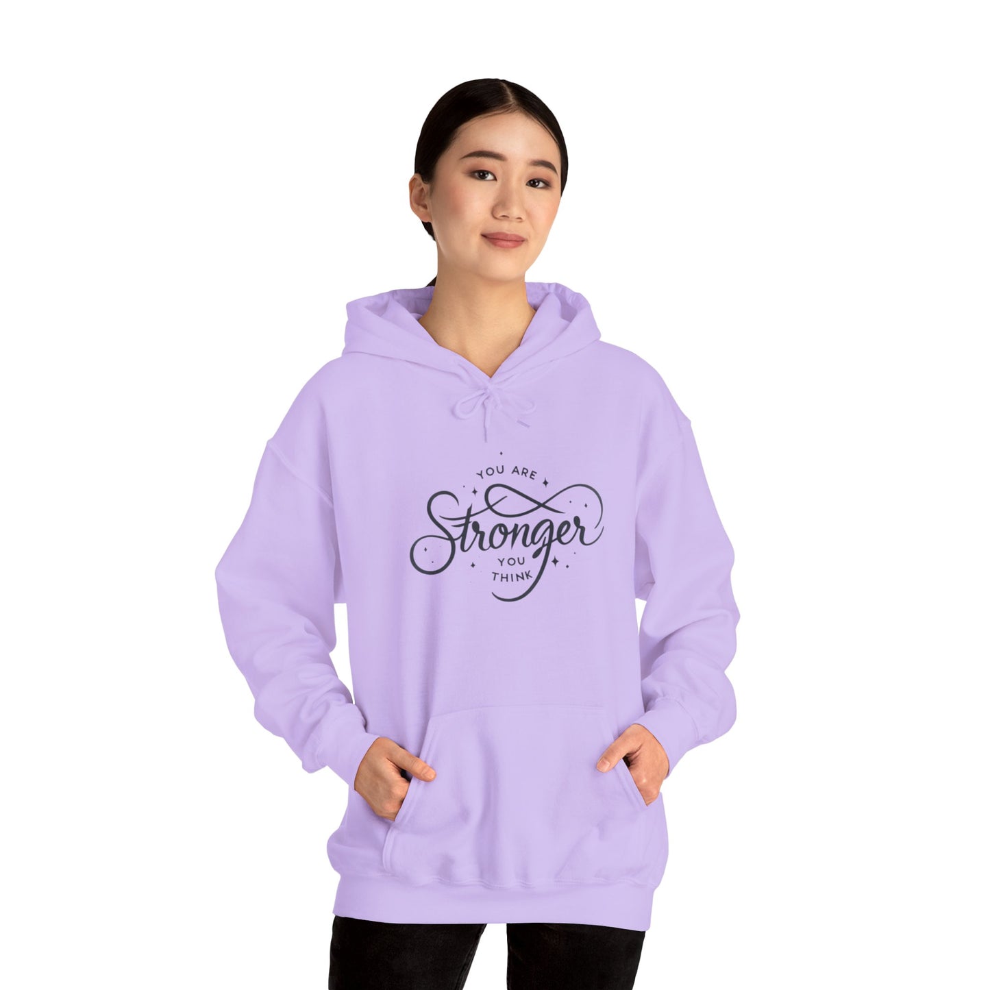 You Are Stronger Unisex Hooded Sweatshirt - Motivational Pink Hoodie