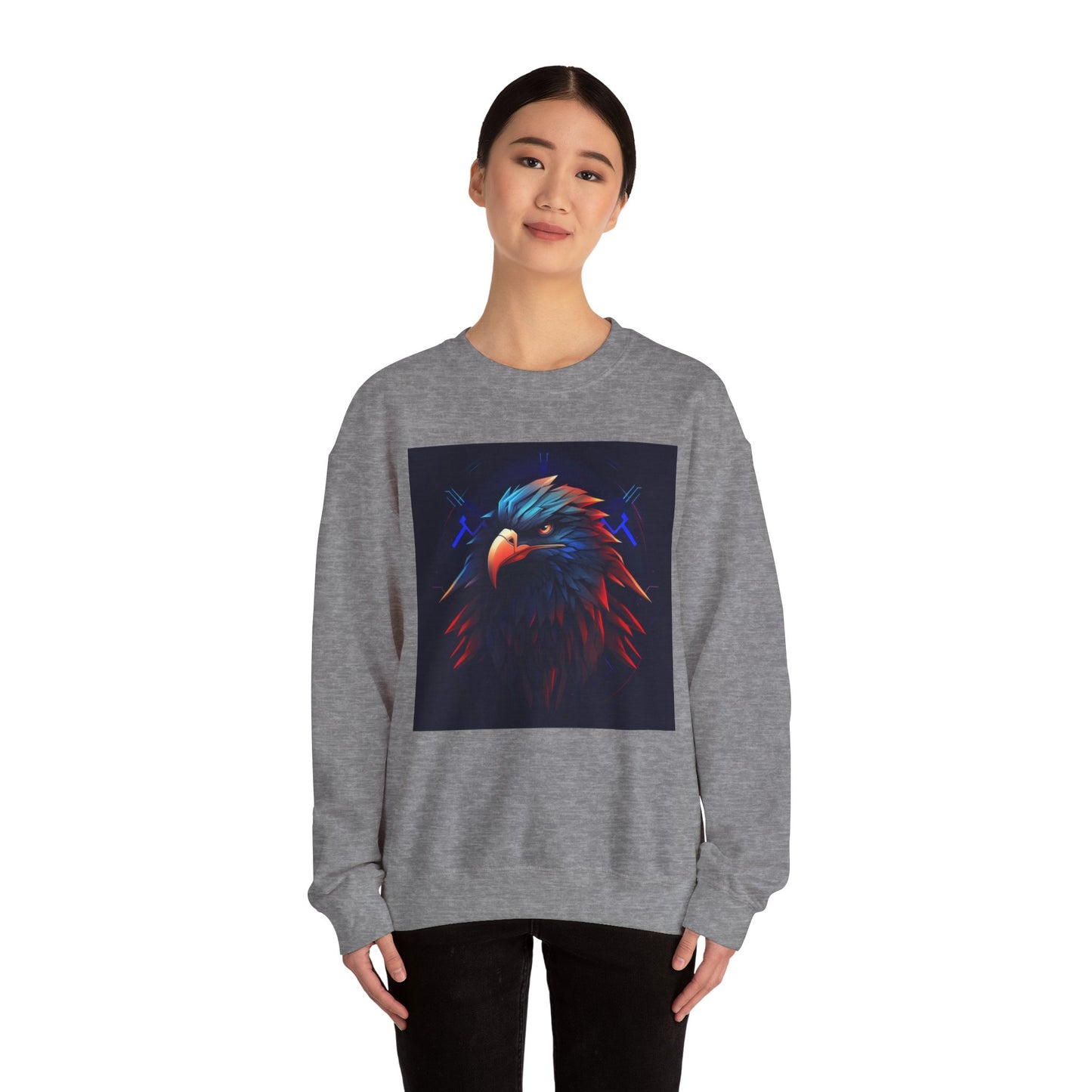 Bold Eagle Graphic Unisex Crewneck Sweatshirt - Perfect for Nature Lovers