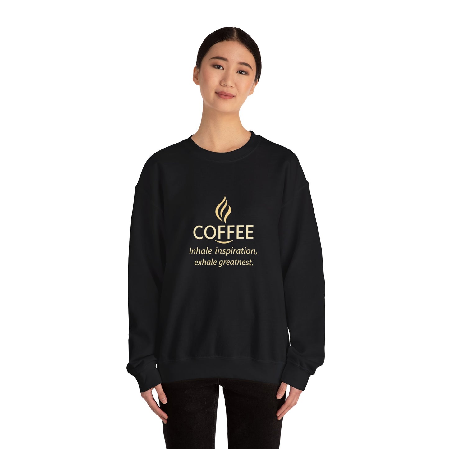 Inspire Greatness Coffee Sweatshirt | Unisex Heavy Blend Crewneck