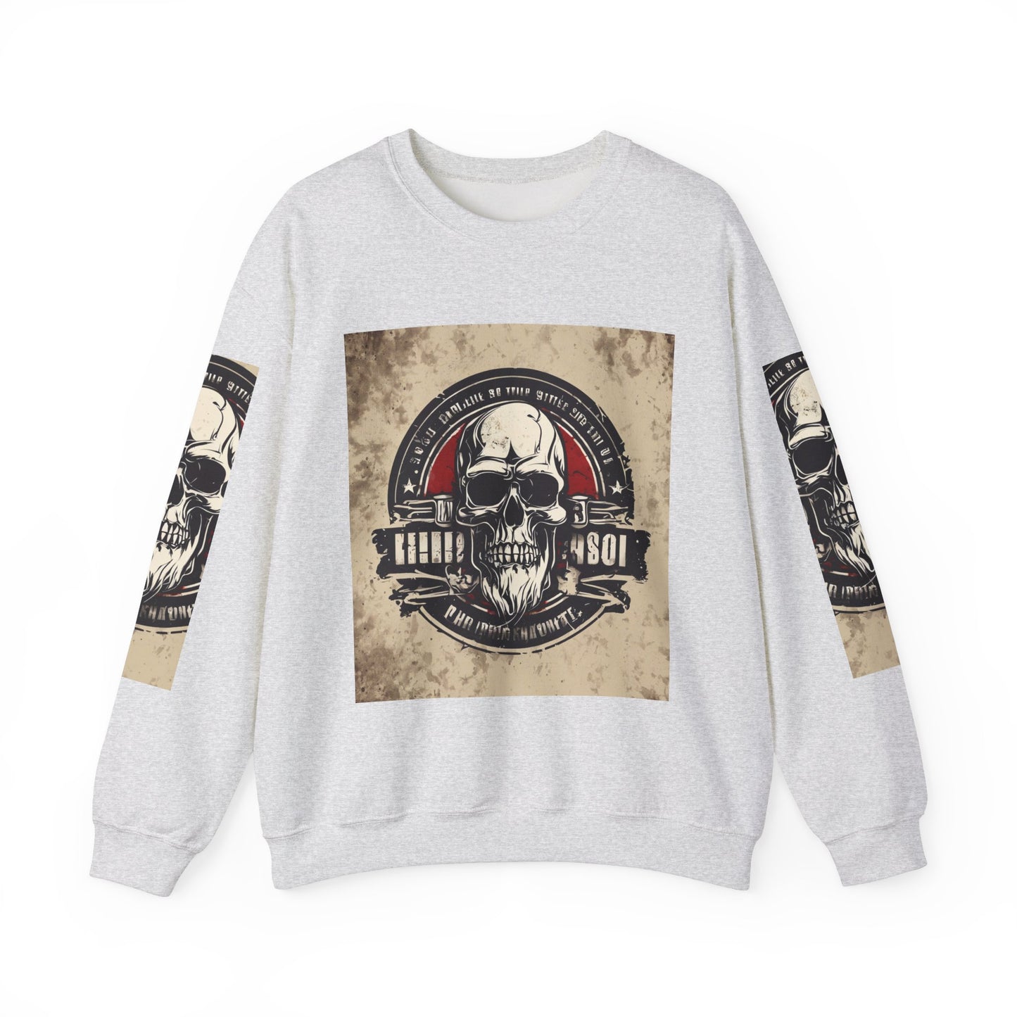 Skull Graphic Unisex Crewneck Sweatshirt – Edgy Vintage Style