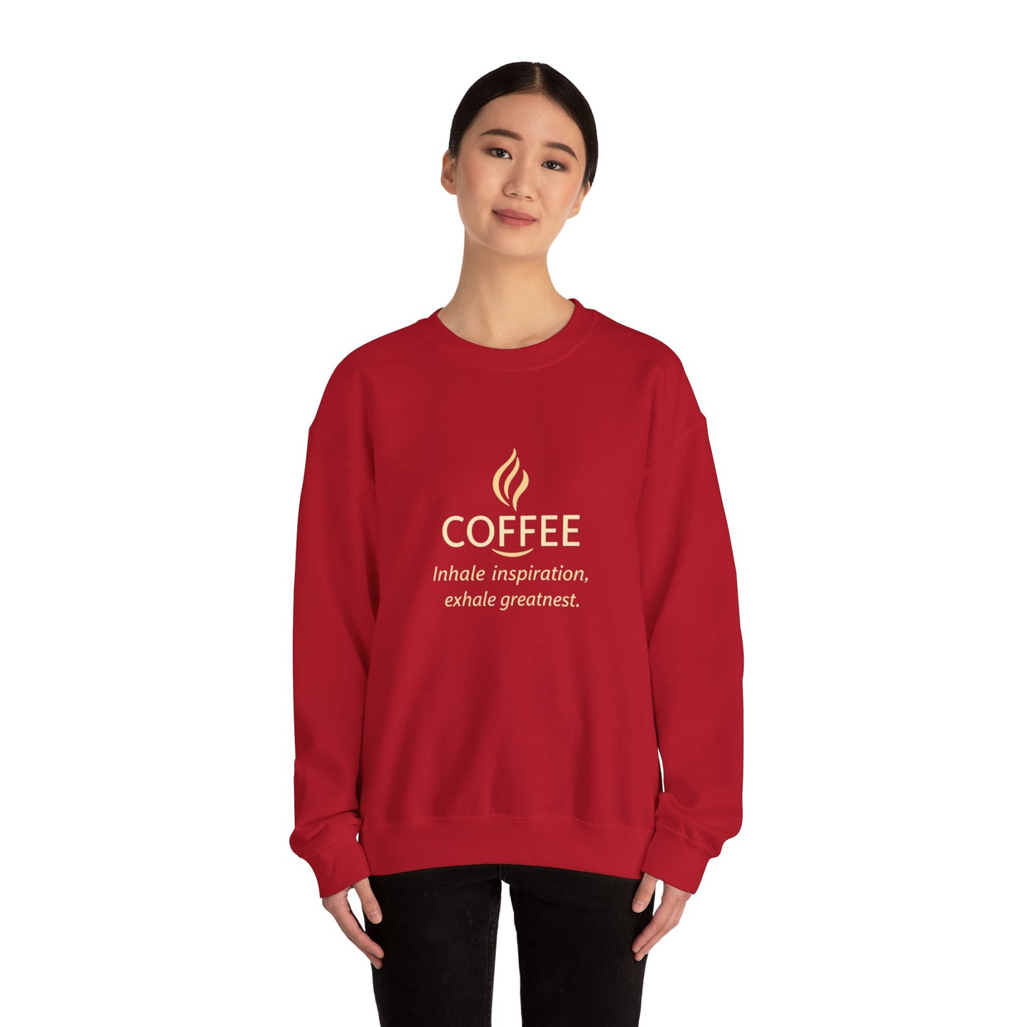 Inspire Greatness Coffee Sweatshirt | Unisex Heavy Blend Crewneck