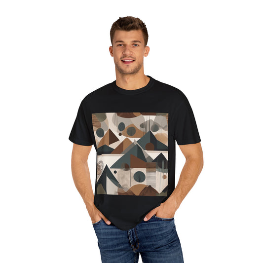 Mountain Adventure Unisex Garment-Dyed T-Shirt - Retro Art Design