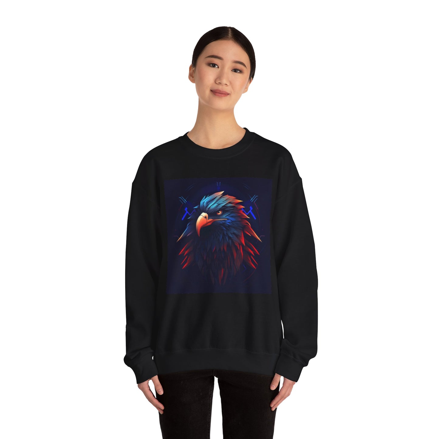 Bold Eagle Graphic Unisex Crewneck Sweatshirt - Perfect for Nature Lovers