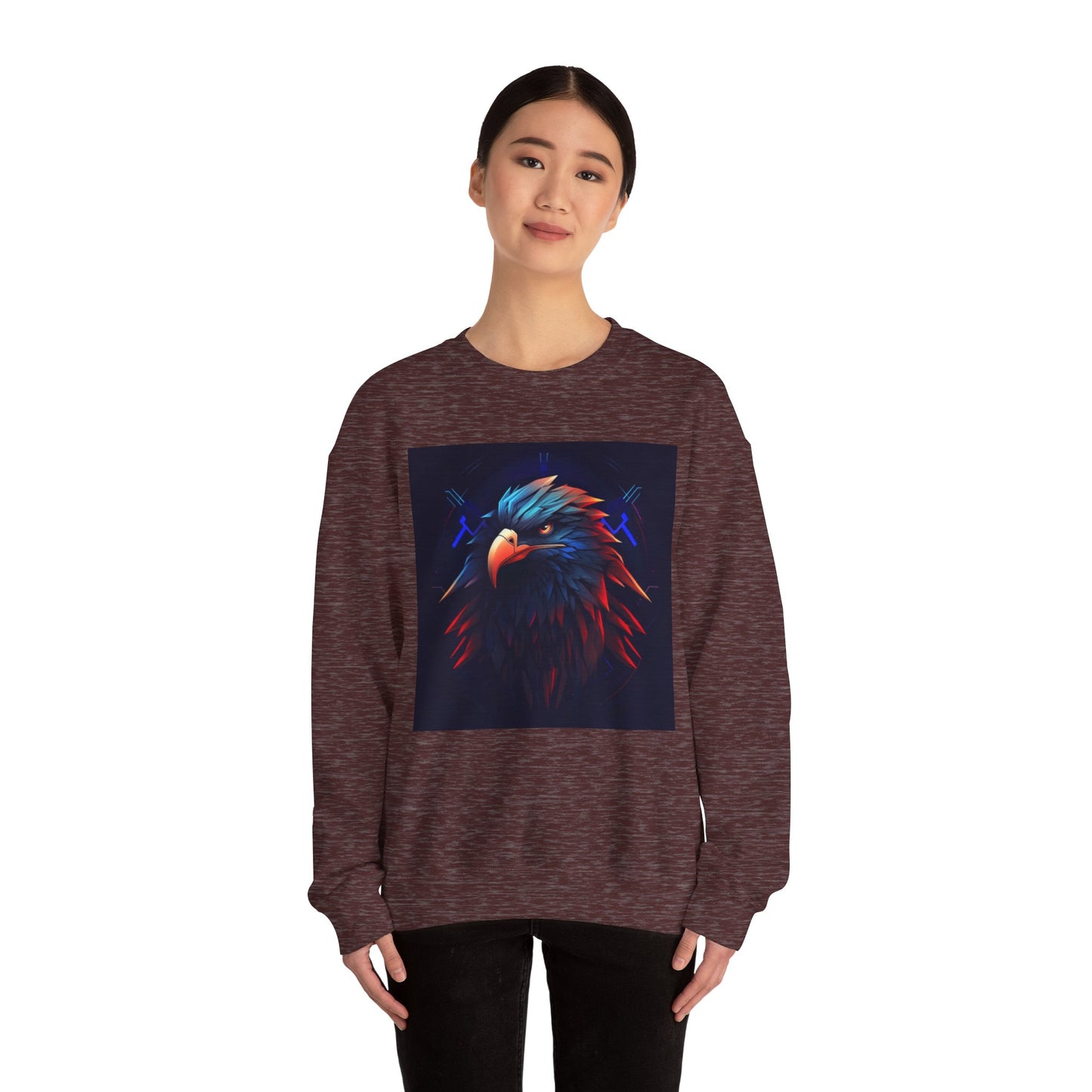 Bold Eagle Graphic Unisex Crewneck Sweatshirt - Perfect for Nature Lovers