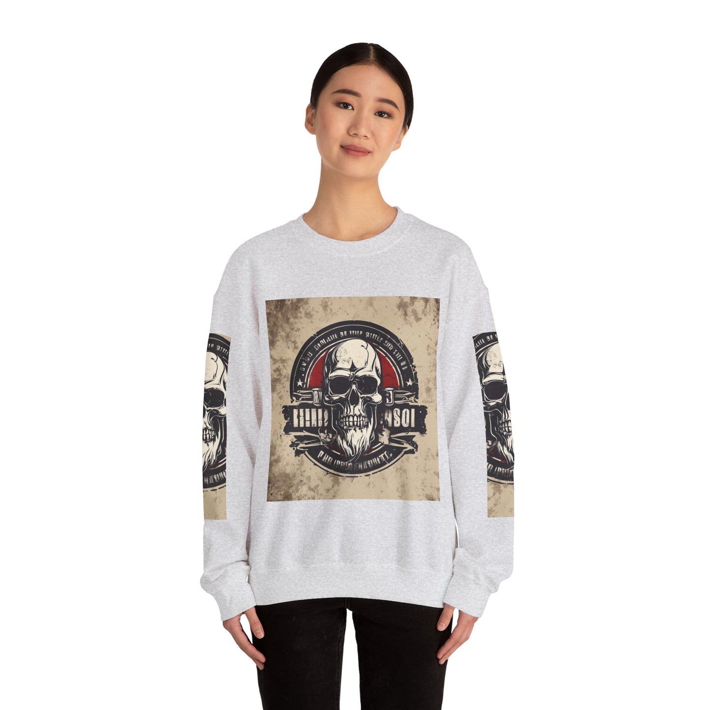 Skull Graphic Unisex Crewneck Sweatshirt – Edgy Vintage Style