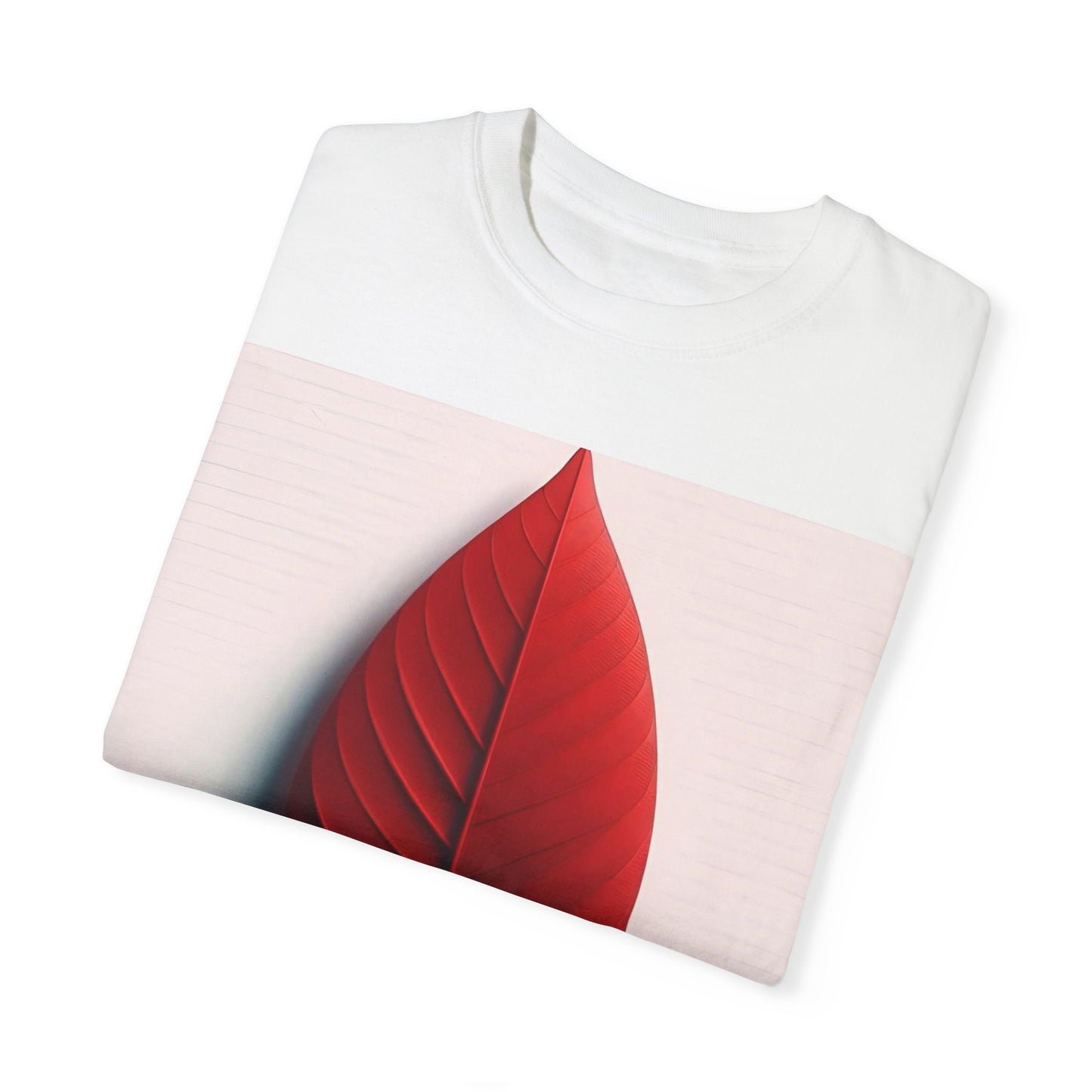 Vibrant Red Leaf Unisex Garment-Dyed T-Shirt