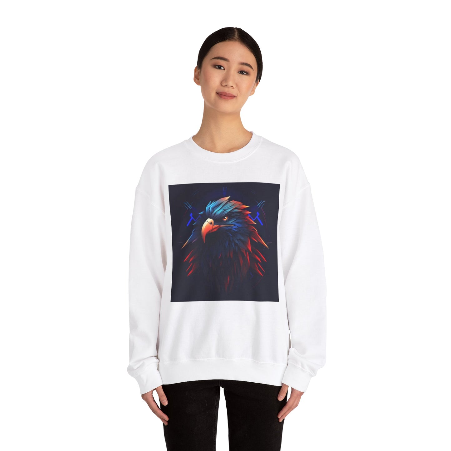 Bold Eagle Graphic Unisex Crewneck Sweatshirt - Perfect for Nature Lovers