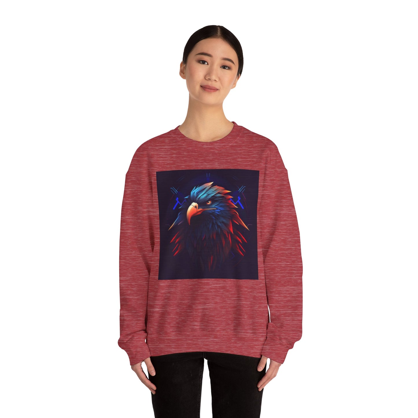 Bold Eagle Graphic Unisex Crewneck Sweatshirt - Perfect for Nature Lovers