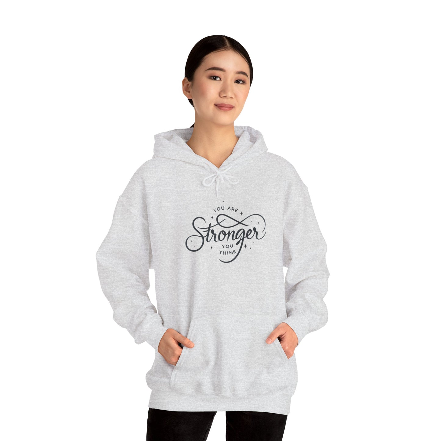 You Are Stronger Unisex Hooded Sweatshirt - Motivational Pink Hoodie