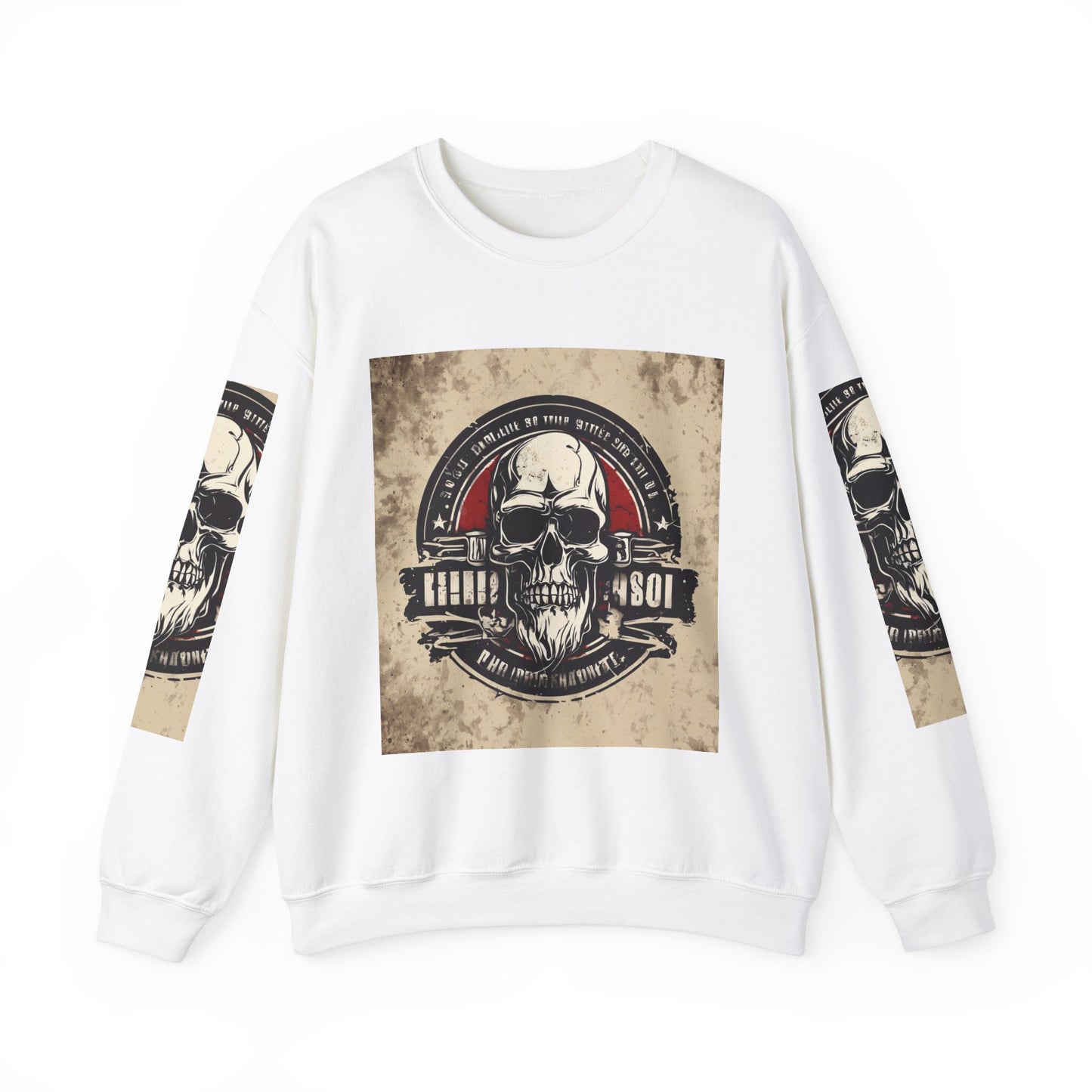 Skull Graphic Unisex Crewneck Sweatshirt – Edgy Vintage Style