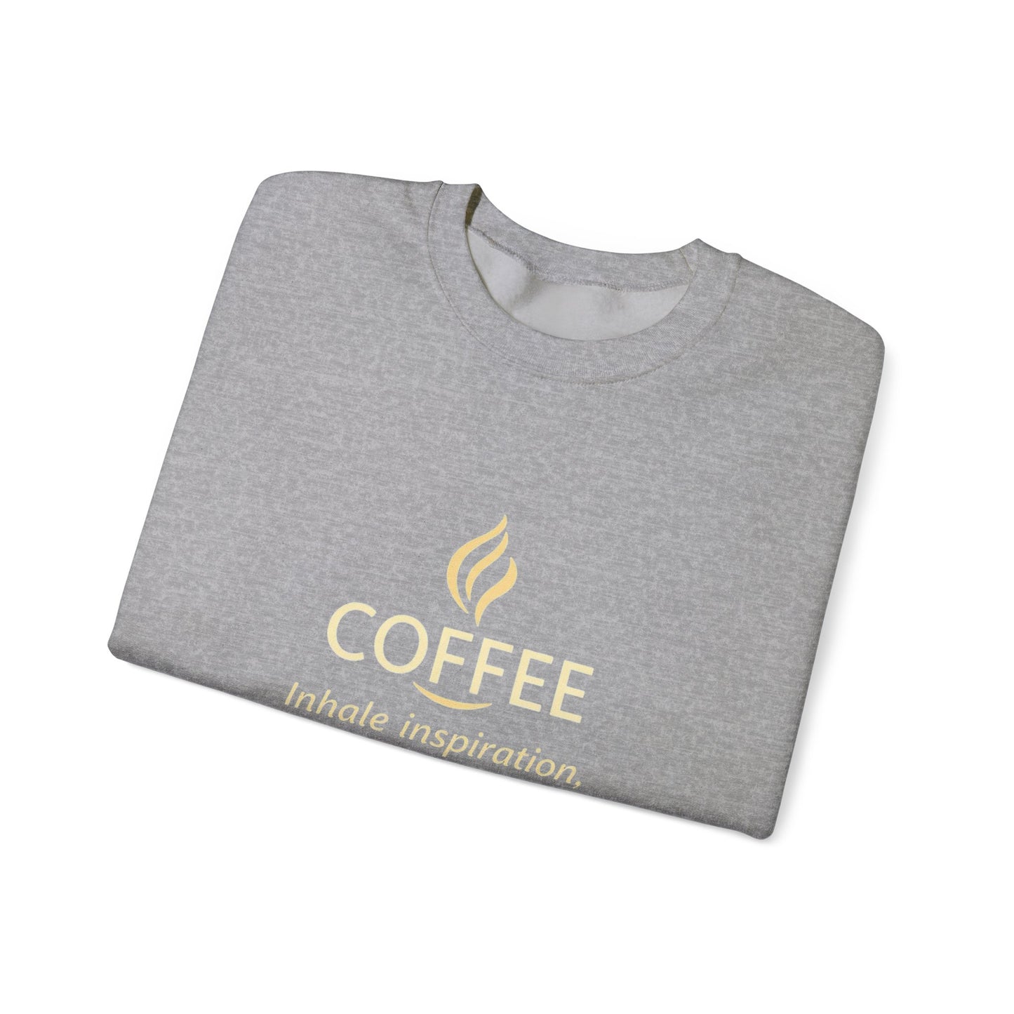 Inspire Greatness Coffee Sweatshirt | Unisex Heavy Blend Crewneck