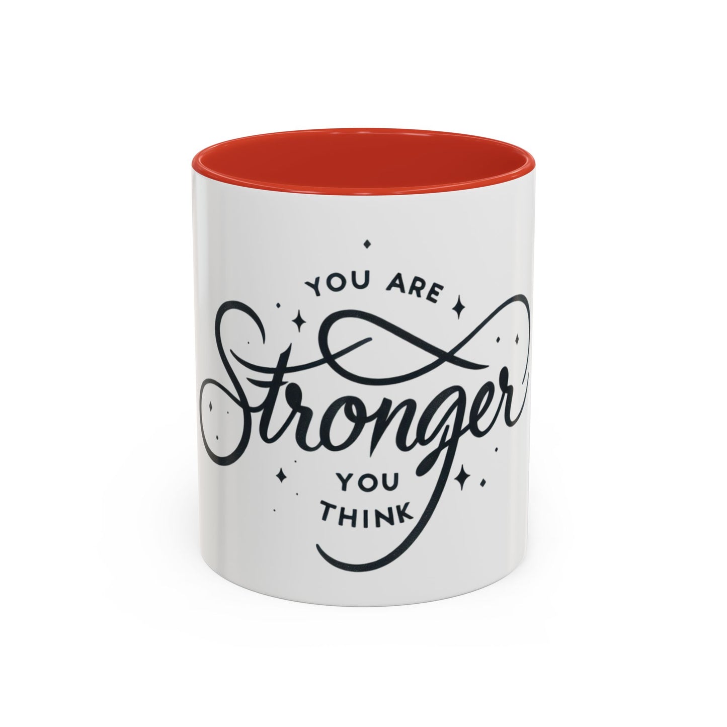 Motivational Accent Coffee Mug - "You Are Stronger Than You Think"