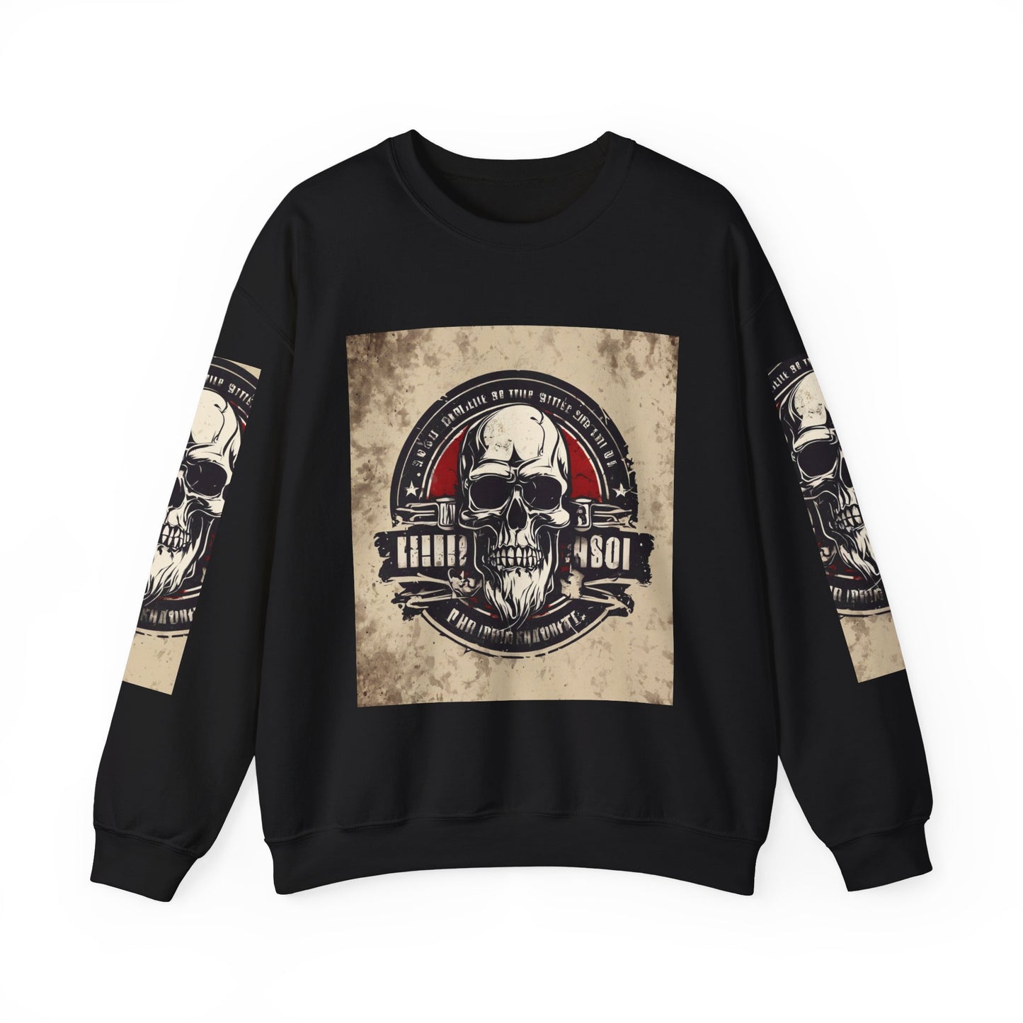 Skull Graphic Unisex Crewneck Sweatshirt – Edgy Vintage Style